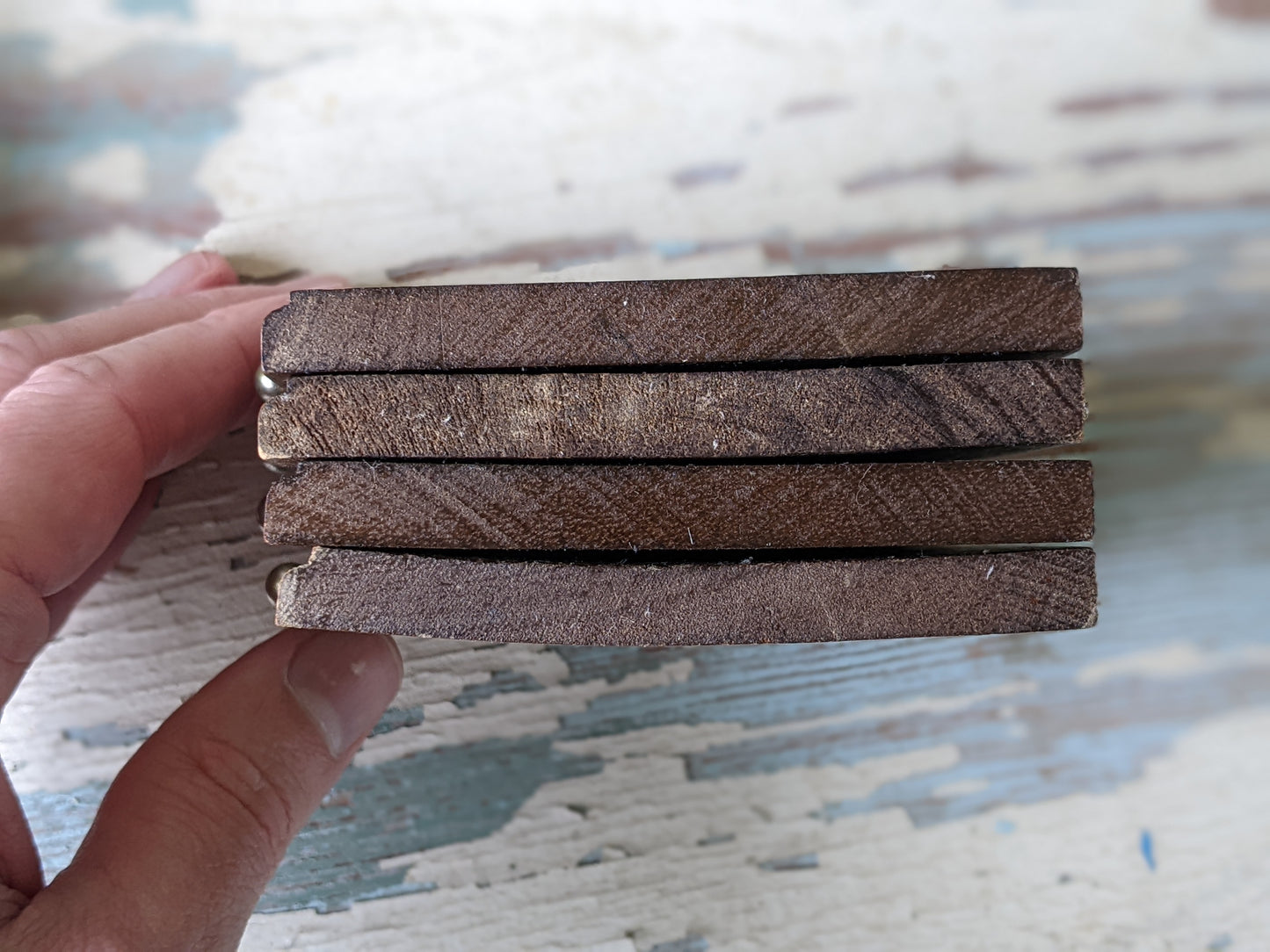 1960s Walnut Cork Coasters by Price Imports Taiwan !! Nostalgic Heirloom Vintage Gifts !!