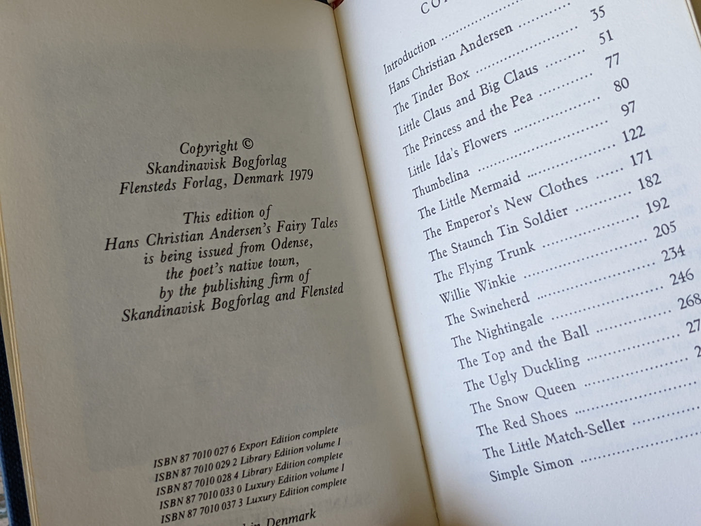 1979 Fairy Tales Hardcover by Hans Christian Andersen Volume One World Edition Printed in Odense Denmark !! Vintage Gifts & Collectibles