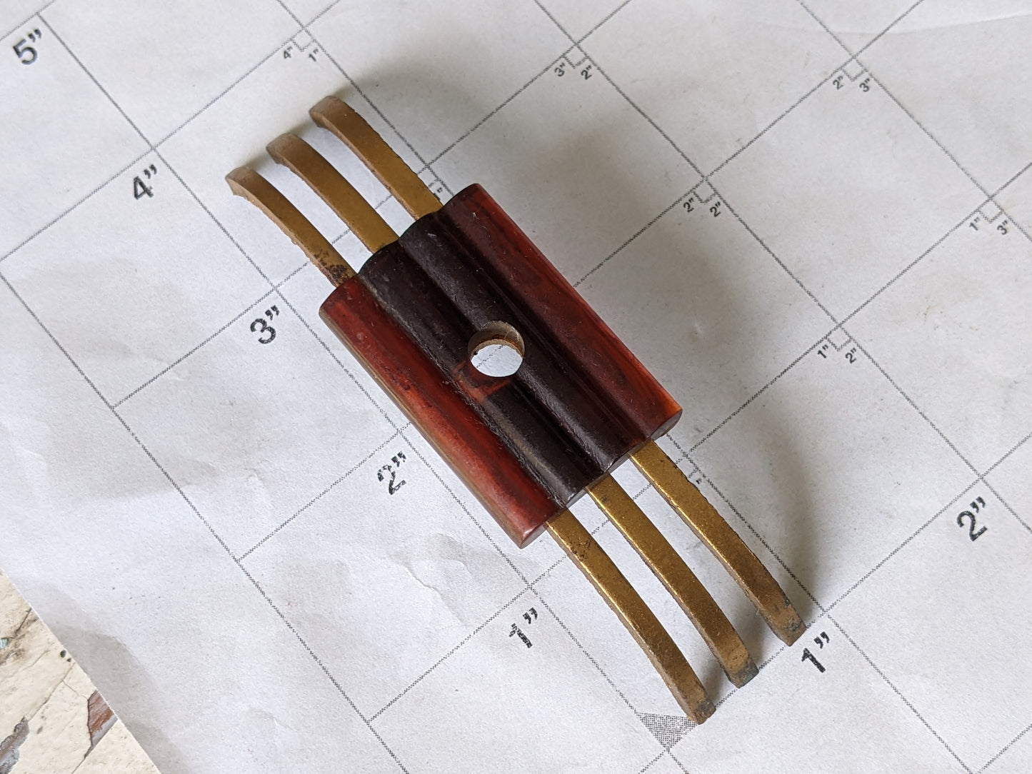 1920s - 1930s !! Ultra-Rare Original !! Salvaged Triband Bakelite Art Deco Drawer Pulls Set of 4 Amazing Apocalyptic Style Vintage Decor !!