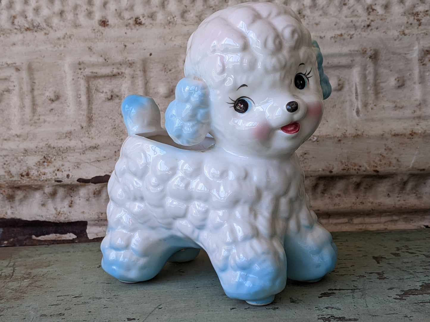 1960s Relpo Blue Lamb Planter Japan 5116B Nursery Adorable Kitschy Vintage Gifts & Collectibles !!