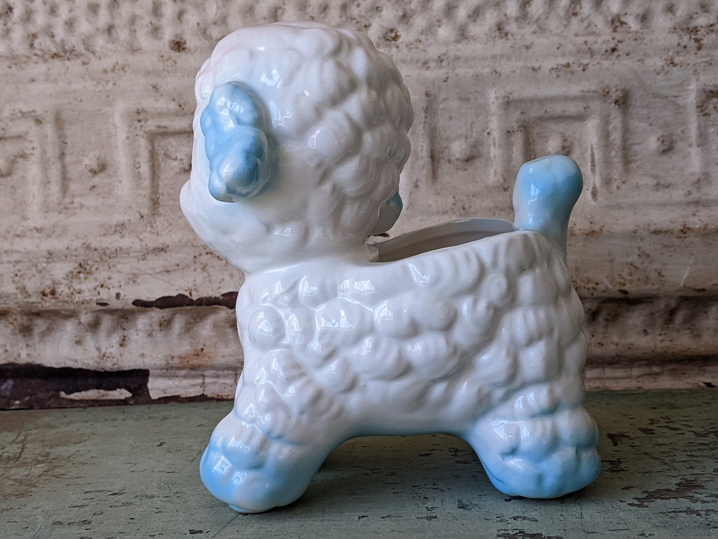 1960s Relpo Blue Lamb Planter Japan 5116B Nursery Adorable Kitschy Vintage Gifts & Collectibles !!