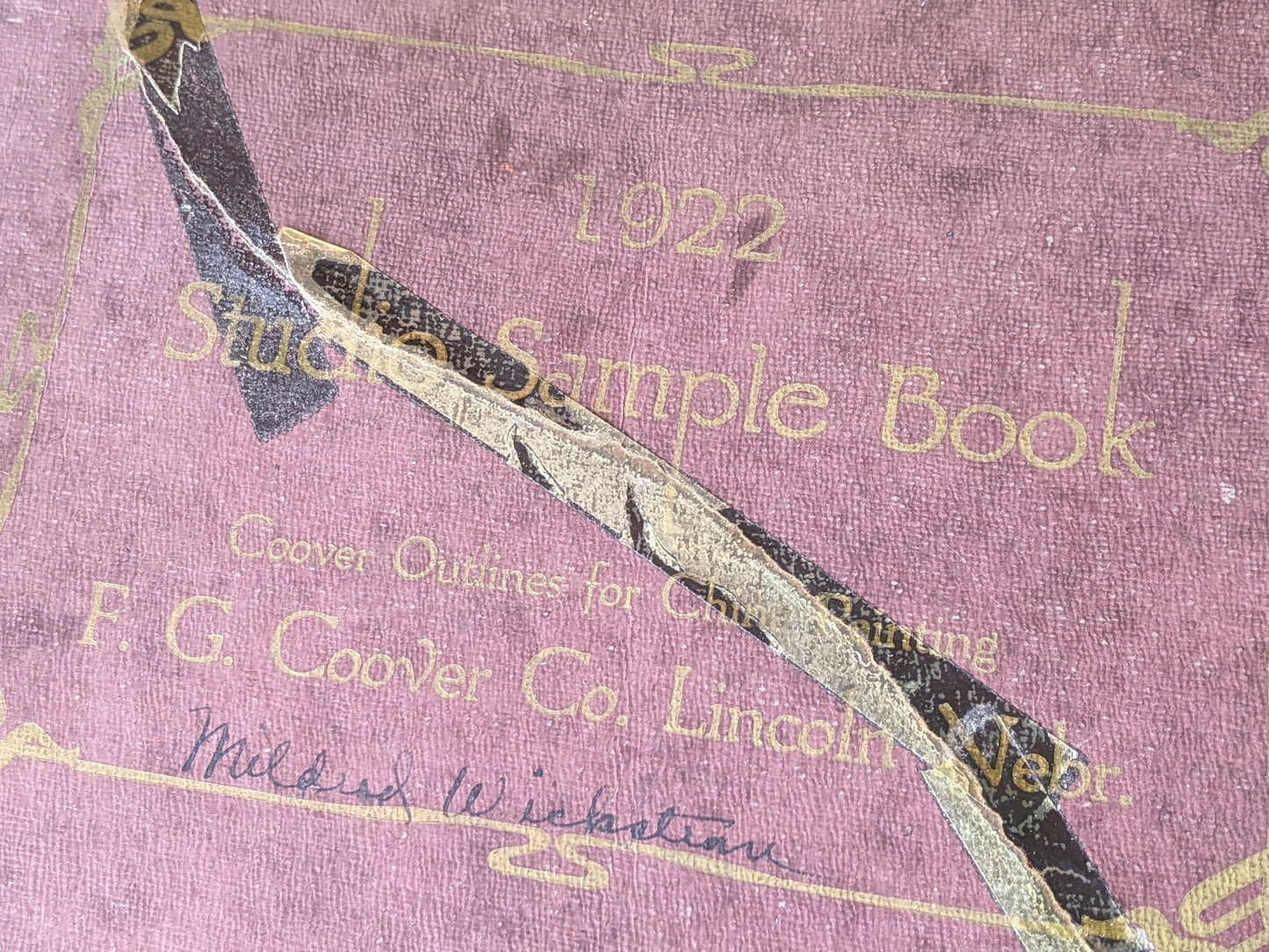 1922 !! Historical & Ultra-Rare Studio Sample Book China Painting Catalog F.G. Coover Co. Lincoln Nebraska Amazing Design Collectibles