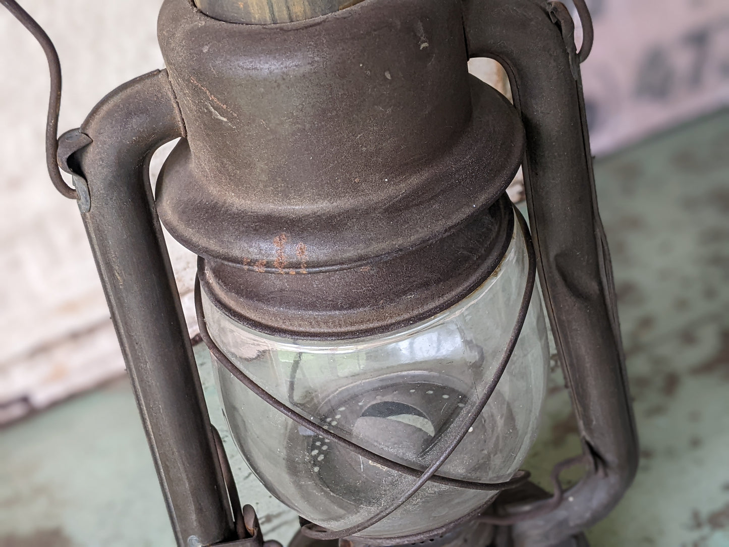 1930s Supreme No.160 Kerosine Lantern By Embury MFG Co Warsaw, NY. Rusty Gold American History !! Beautiful Antique Gifts & Decor Projects
