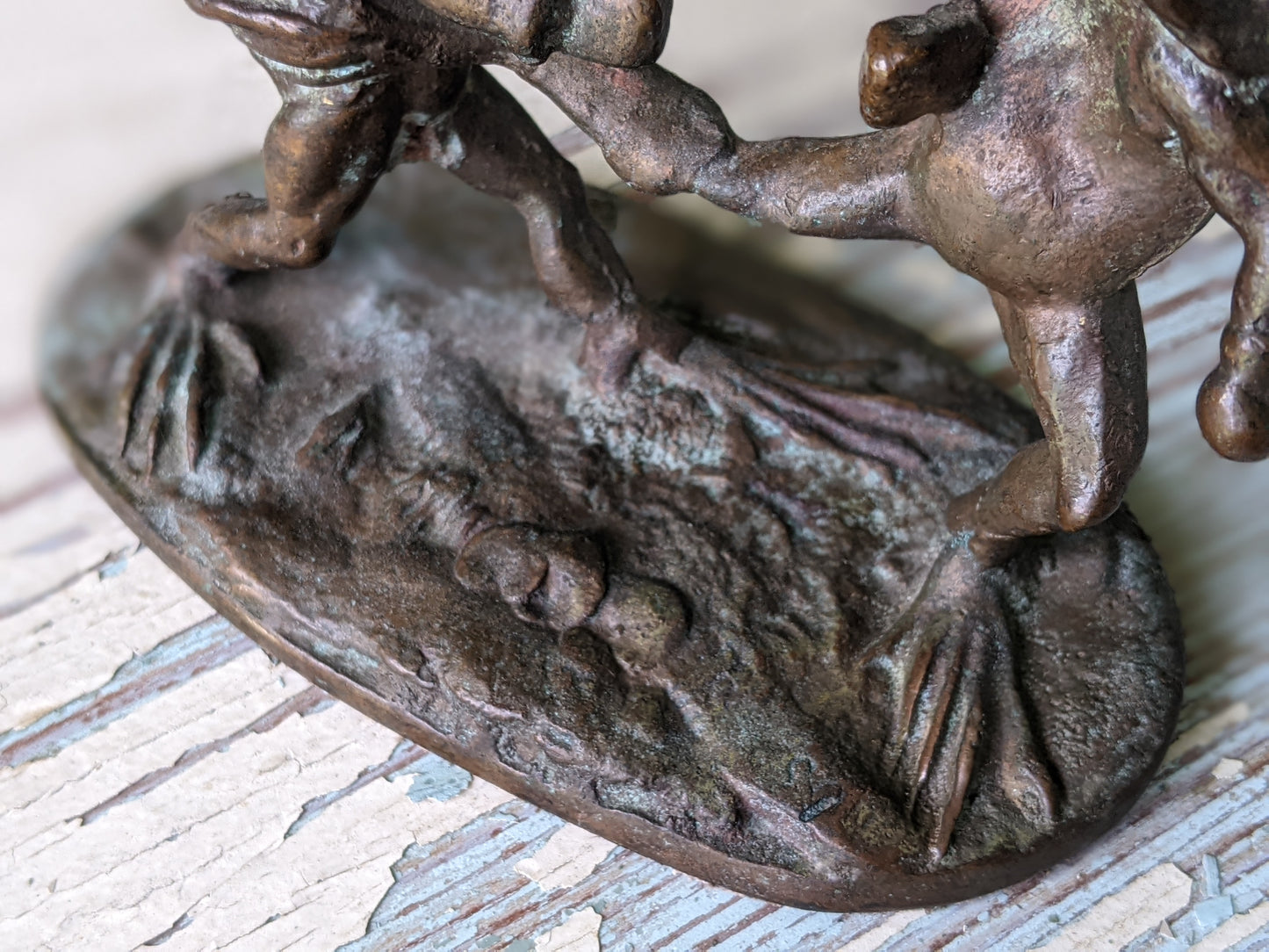 1960s Marcel Brisson Bronze Fighting Frogs Small Bronze Original !! Amazing Rare Vintage Gifts & Collectibles