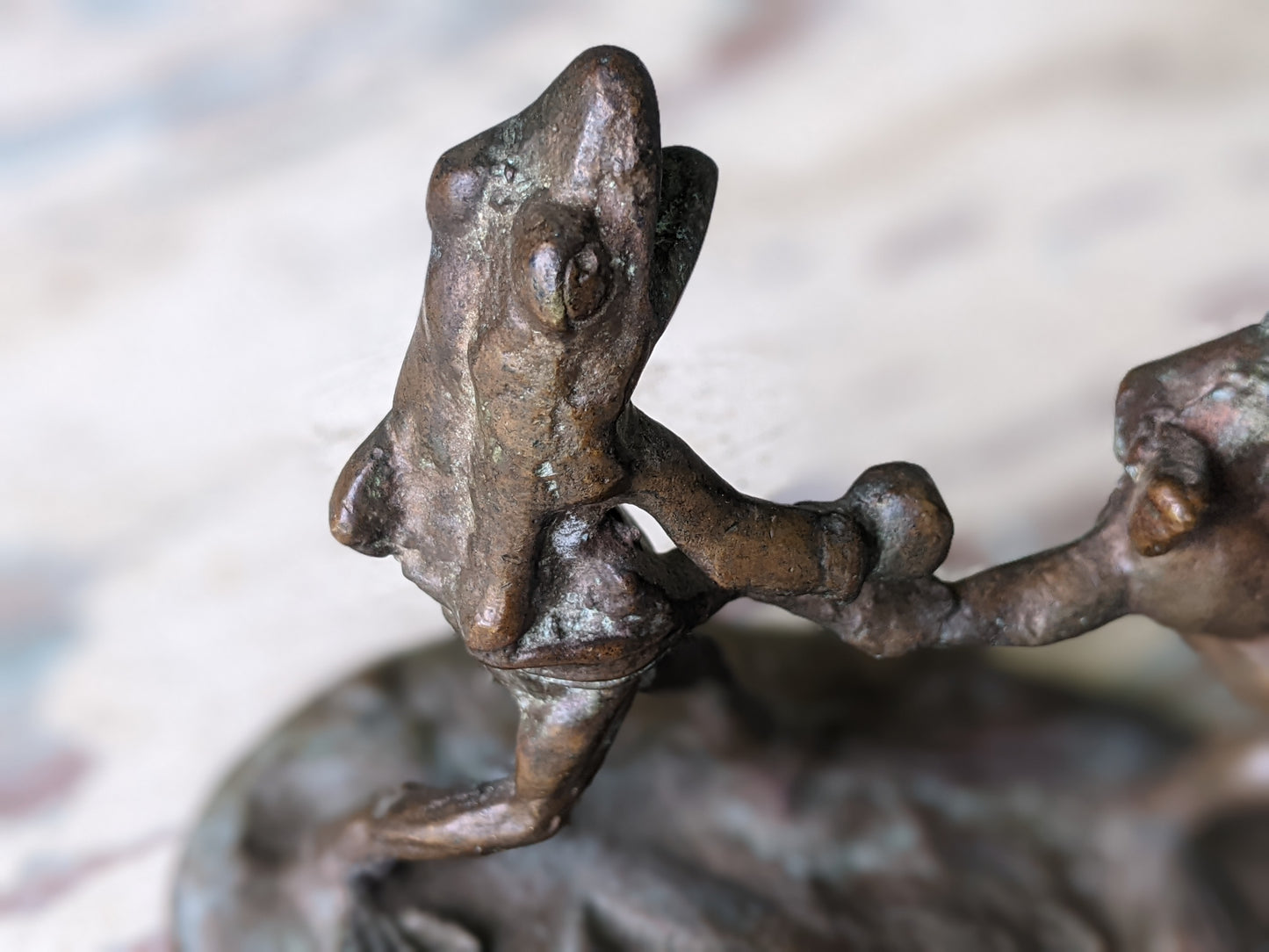 1960s Marcel Brisson Bronze Fighting Frogs Small Bronze Original !! Amazing Rare Vintage Gifts & Collectibles