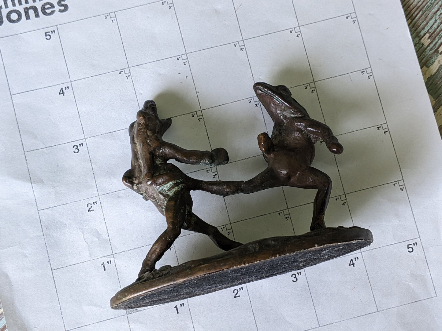 1960s Marcel Brisson Bronze Fighting Frogs Small Bronze Original !! Amazing Rare Vintage Gifts & Collectibles