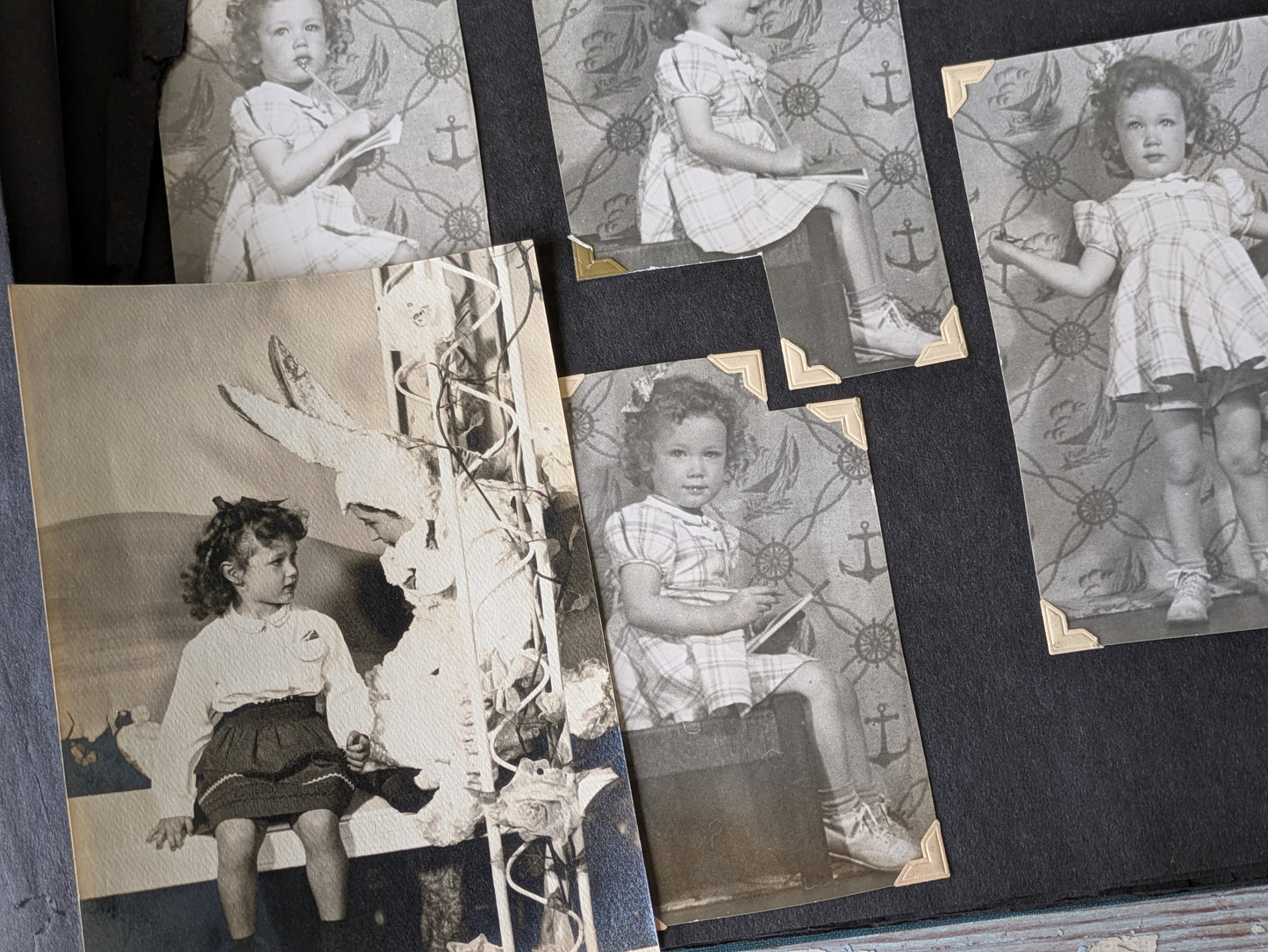 1940s Amazing !! Personal Scrapbook Photo Album Over 325+ Original Photos & Handwritten Notes !! One-Of-A-Kind Gift Scrapbook Collectible !!