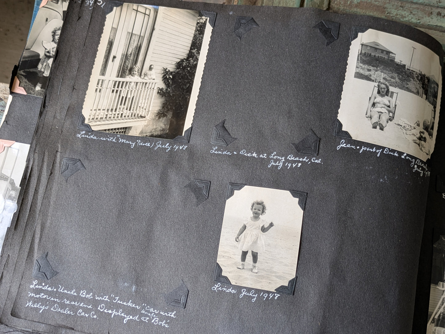 1940s Amazing !! Personal Scrapbook Photo Album Over 325+ Original Photos & Handwritten Notes !! One-Of-A-Kind Gift Scrapbook Collectible !!
