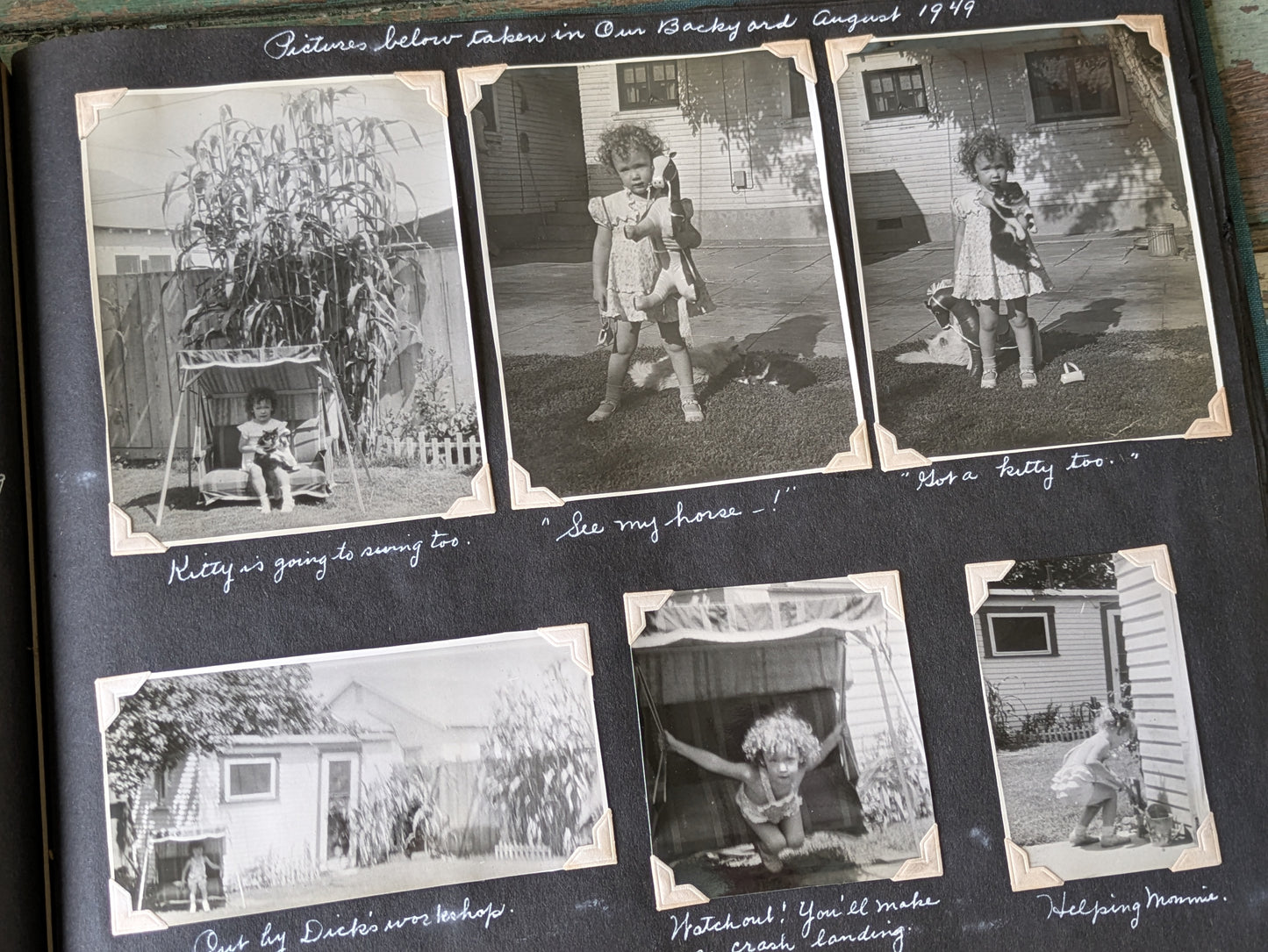 1940s Amazing !! Personal Scrapbook Photo Album Over 325+ Original Photos & Handwritten Notes !! One-Of-A-Kind Gift Scrapbook Collectible !!