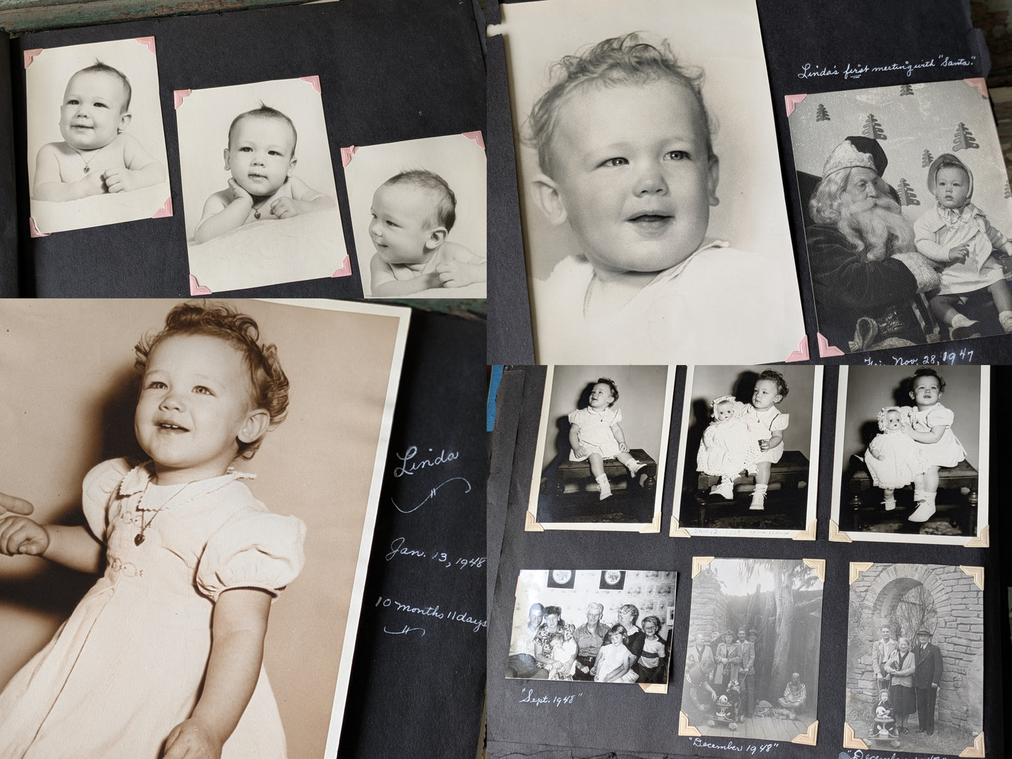 1940s Amazing !! Personal Scrapbook Photo Album Over 325+ Original Photos & Handwritten Notes !! One-Of-A-Kind Gift Scrapbook Collectible !!
