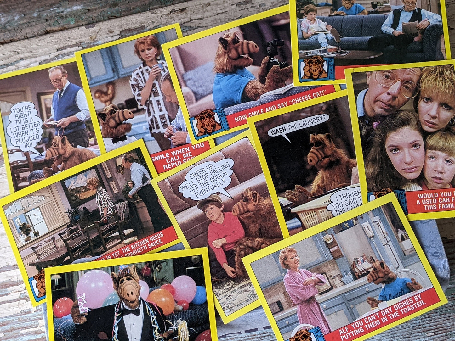 1987 ALF 1st Complete Collection TV Series 69 Cards + 18 Stickers by Topps !! Amazing Vintage Gifts & Collectibles !!