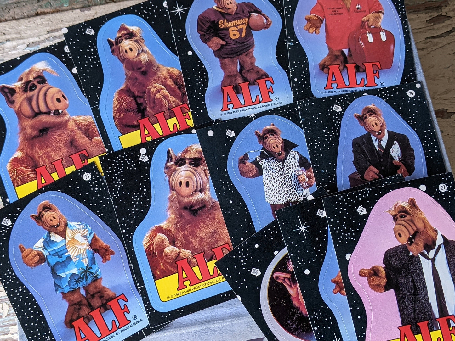 1988 ALF 2nd Complete Collection TV Series 66 Cards + 11 Stickers by Topps !! Amazing Vintage Gifts & Collectibles !!