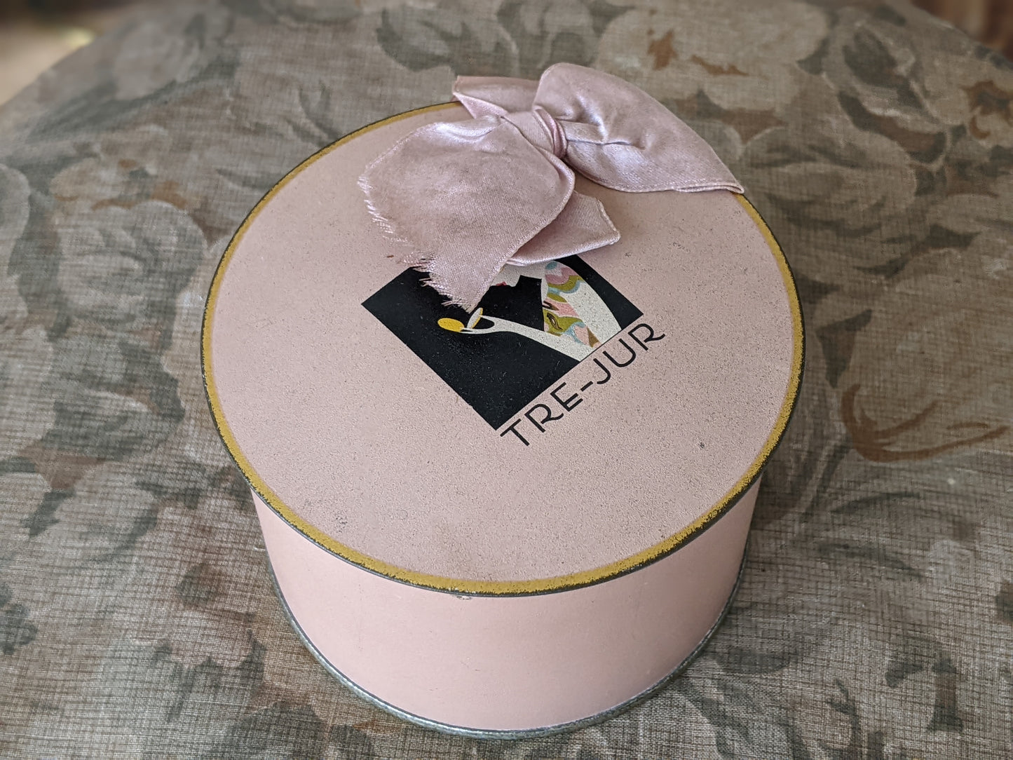 1930s House Of Tre-Jur Art Deco Bath Powder Tin Paris New York **Rare