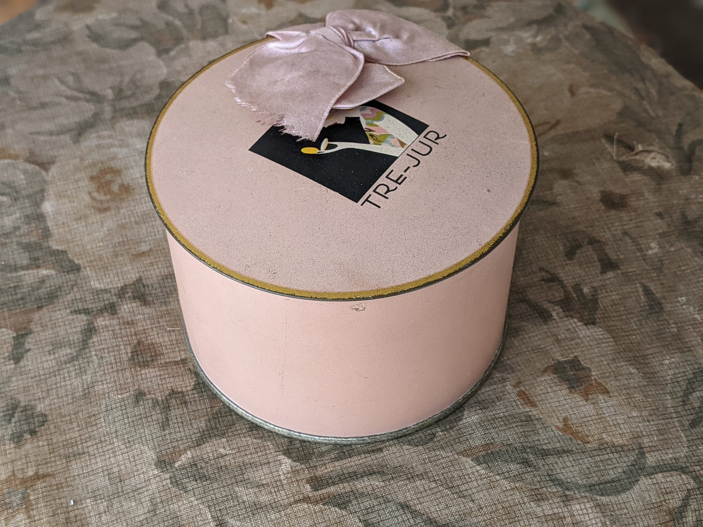 1930s House Of Tre-Jur Art Deco Bath Powder Tin Paris New York **Rare