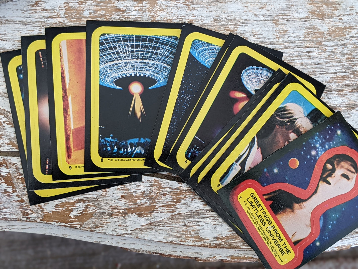 1978 Close Encounters Of The Third Kind Movie Photo Cards by Topps **Complete 66 Cards w/ 11 Stickers