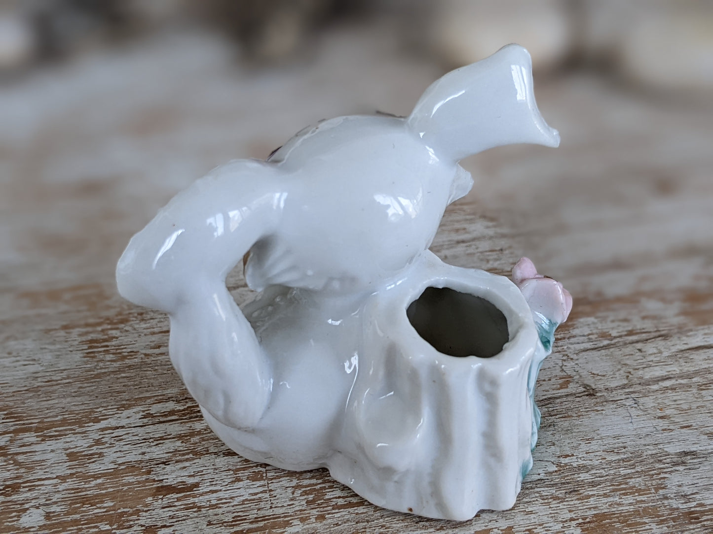 1950s Derpy Bunny Toothpick Holder !! We Love This One !! Unusual & Amazing Vintage Gifts !!