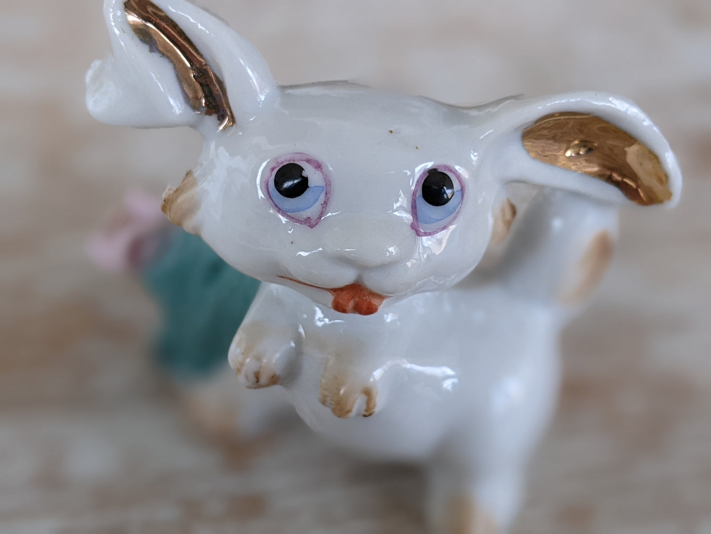 1950s Derpy Bunny Toothpick Holder !! We Love This One !! Unusual & Amazing Vintage Gifts !!