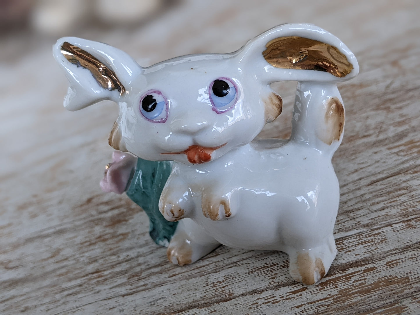 1950s Derpy Bunny Toothpick Holder !! We Love This One !! Unusual & Amazing Vintage Gifts !!