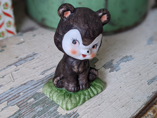 1950s Bisque Kitschy Black Bear Melting Your Heart