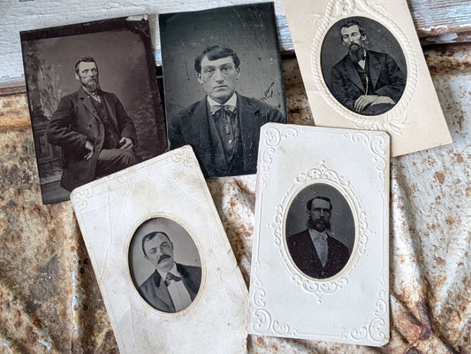 1800s Mens Portraits Original Tin Types **Powerful Character