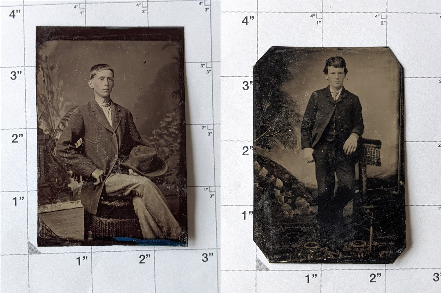 1800s Young Men Portraits Original Tin Types **Somewhere In Time