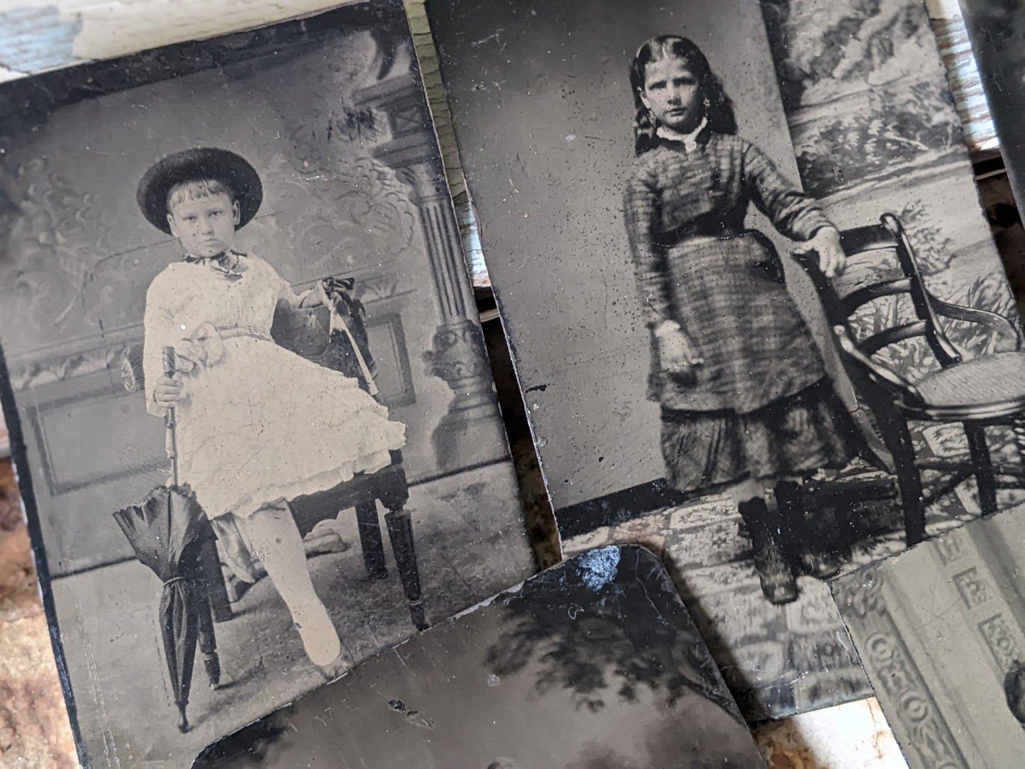 1800s Young Children Portraits Original Tin Types **Coming Of Age