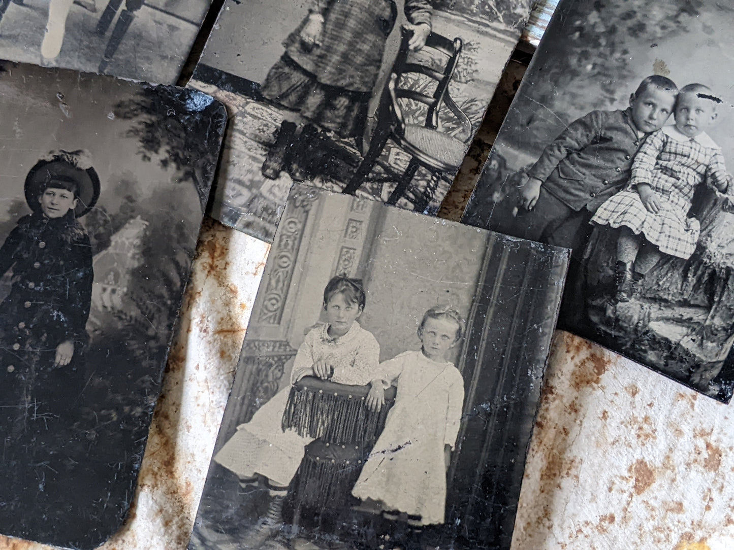 1800s Young Children Portraits Original Tin Types **Coming Of Age