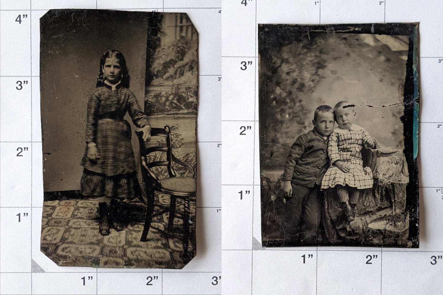 1800s Young Children Portraits Original Tin Types **Coming Of Age