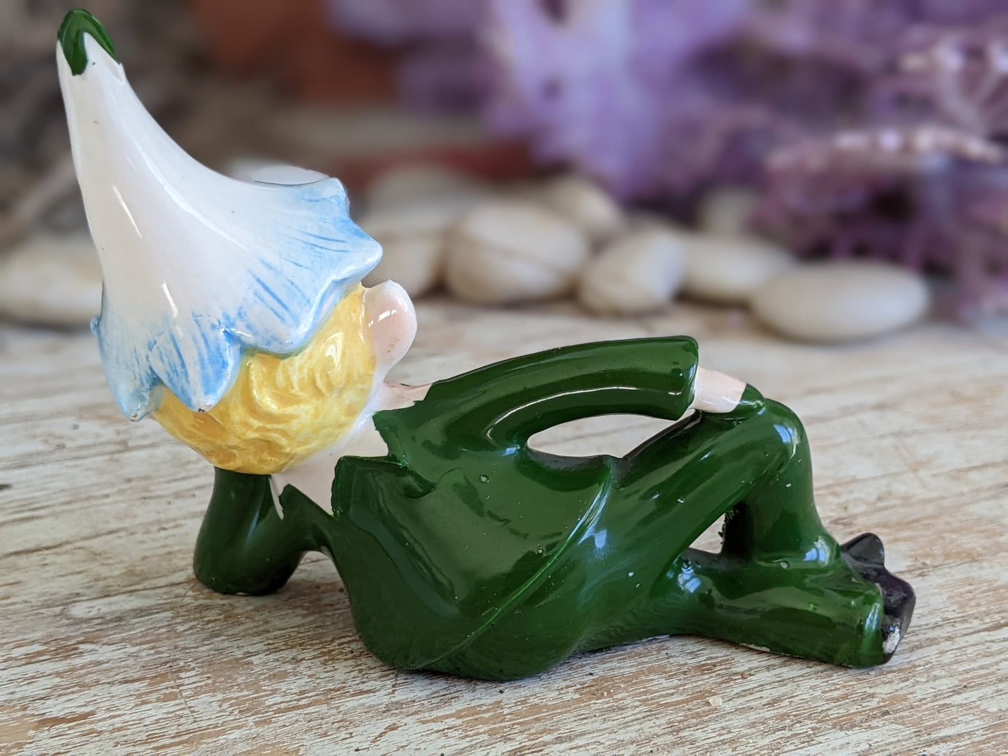 1950s Pixie Elf Blue Flower Blossom Made In Japan
