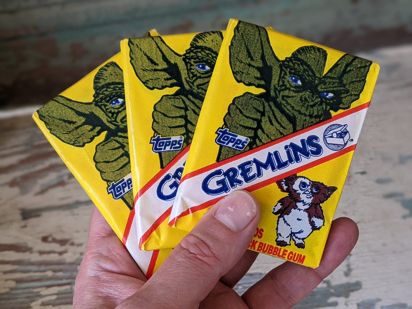 1984 Gremlins Sealed Original Wax Packs **Set of 3 WYSIWYG