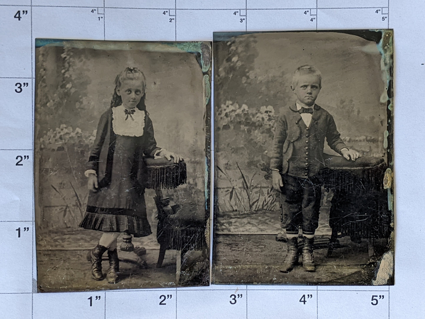 1800s Tintypes Small Family Set of 3 Portrait