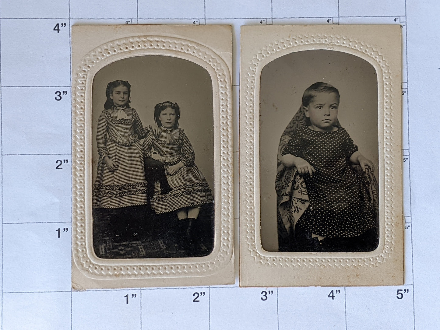 1800s Tintypes Siblings Set of 2 **Amazing Quality!!