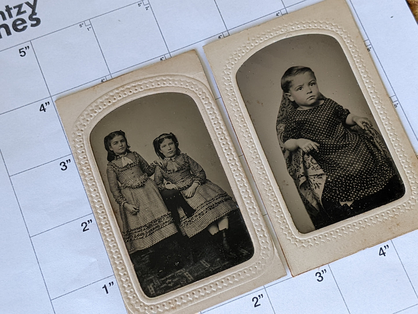 1800s Tintypes Siblings Set of 2 **Amazing Quality!!