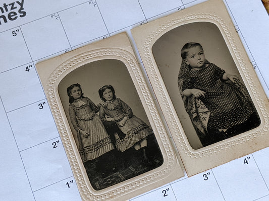 1800s Tintypes Siblings Set of 2 **Amazing Quality!!