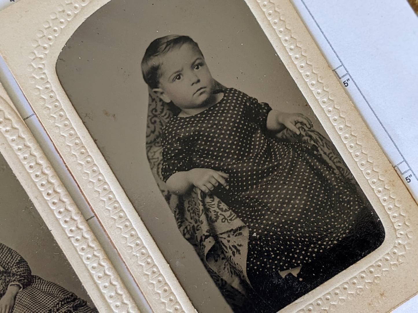 1800s Tintypes Siblings Set of 2 **Amazing Quality!!