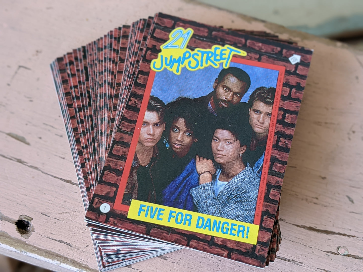 1987 21 Jumpstreet **Complete 44 Sticker Card Set by Topps