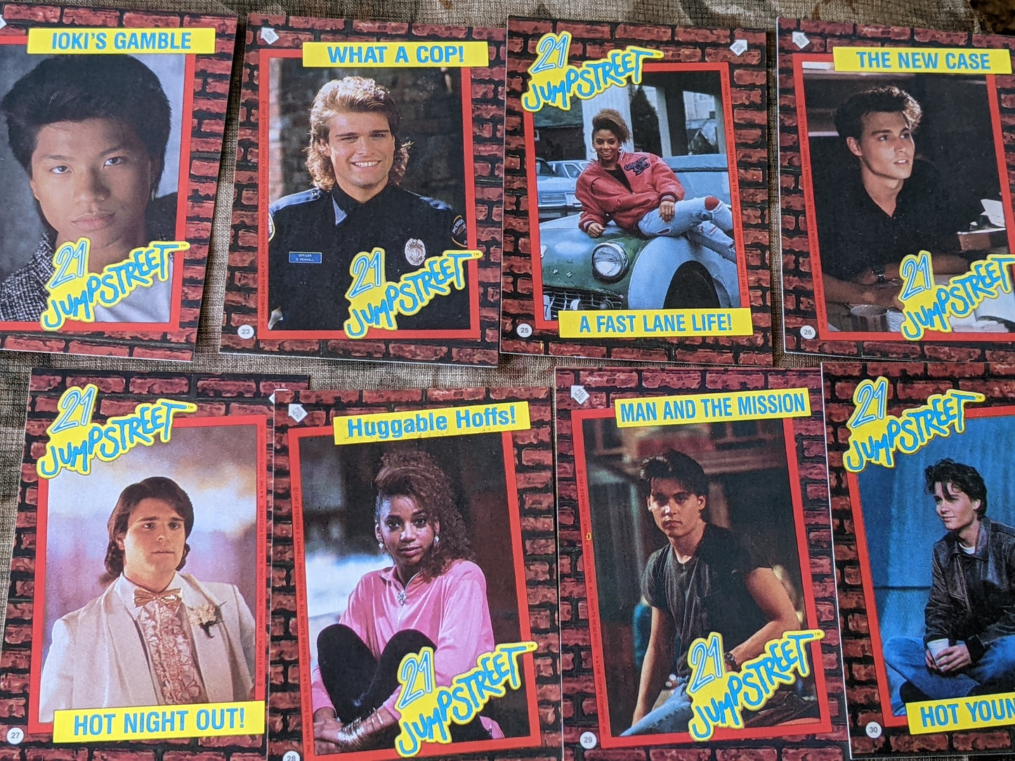 1987 21 Jumpstreet **Complete 44 Sticker Card Set by Topps