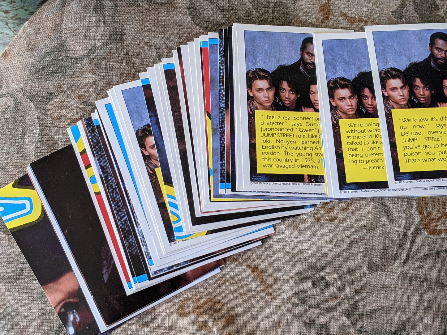 1987 21 Jumpstreet **Complete 44 Sticker Card Set by Topps