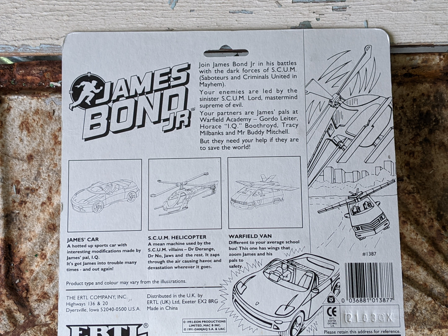 1992 James Bond Jr James' Car #1387 *NOS Mint On Card
