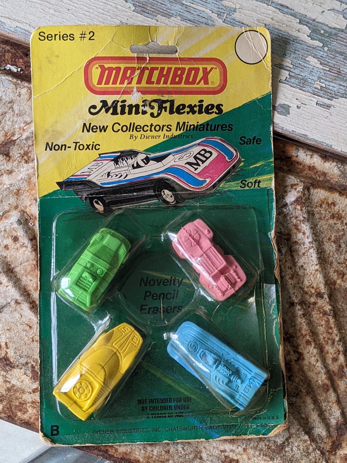 Vintage Diener Matchbox Mini-Flexies Cars Series #2 by Diener **Damaged