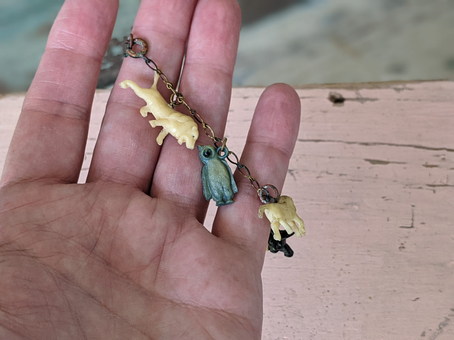 1940s One-Of-A-Kind Cracker Jack Charm Bracelet **Whoa!!