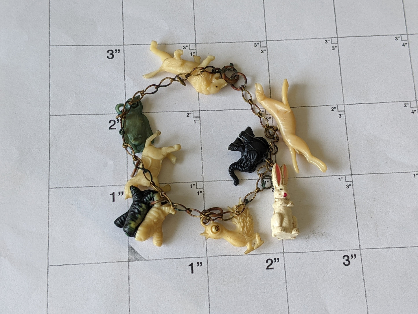 1940s One-Of-A-Kind Cracker Jack Charm Bracelet **Whoa!!