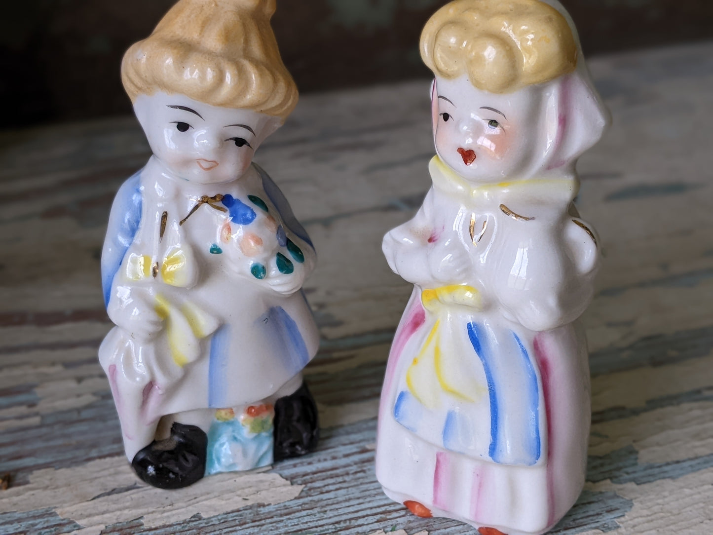 1950s Colonial Victorian Figurines Japan Souvenir **Excellent Condition