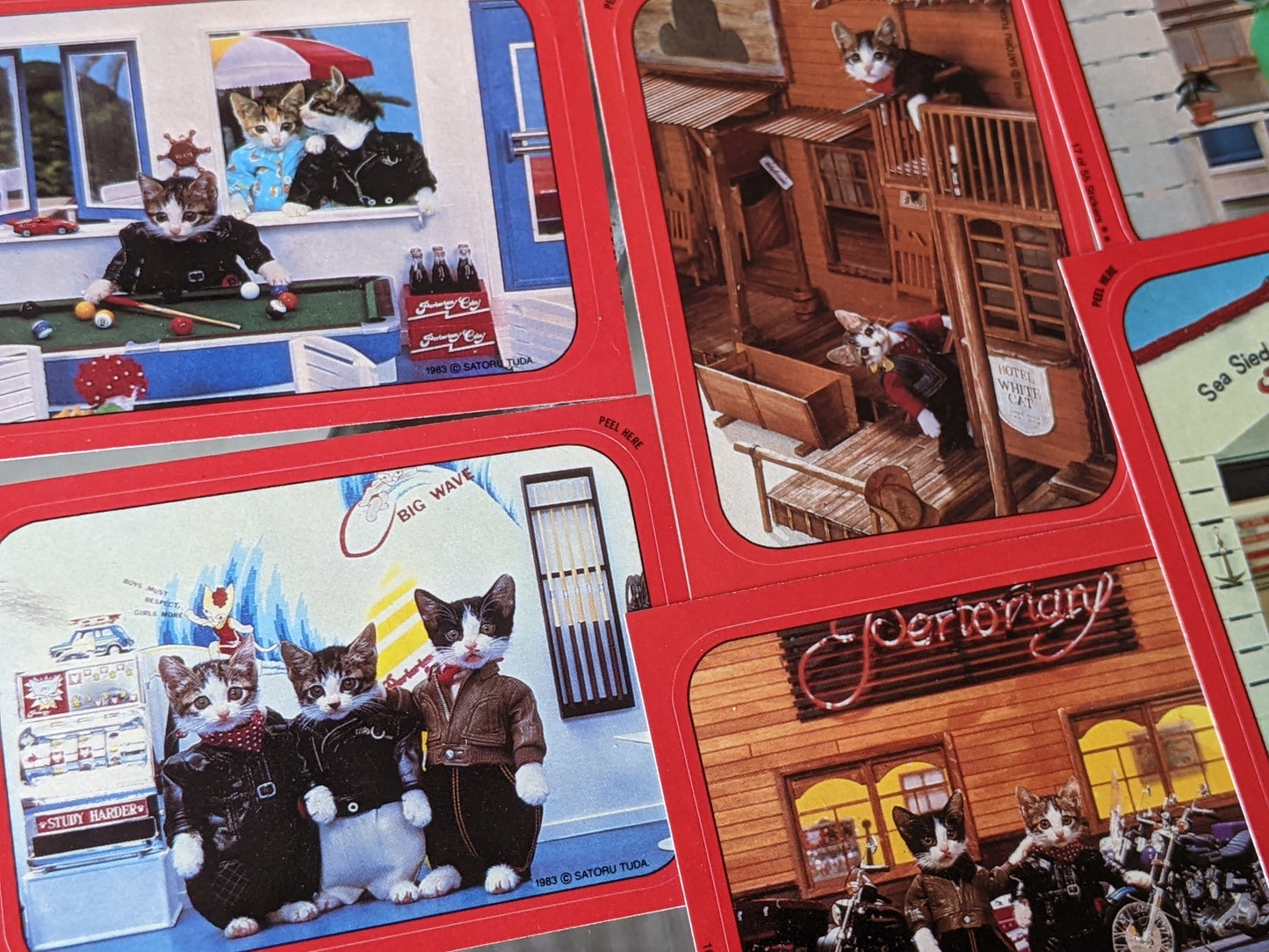 1983 Perlorian Cats!! Complete 55 Sticker Set Satoru Tuda by Topps **Kitty Cute