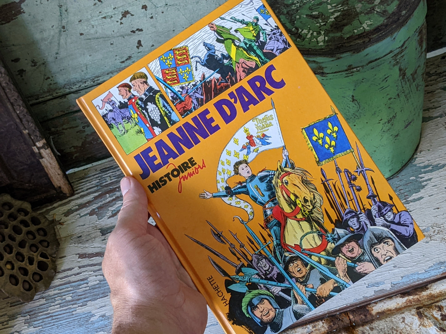 1979 Comic French Graphic Educational Novel Hard Cover Jeanne D'arc Histoire Juniors by Hachette #4
