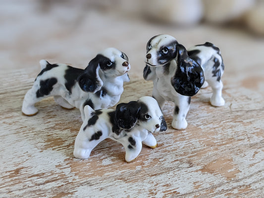 1950s Cocker Spaniel Family Bone China Japan **Set of 3