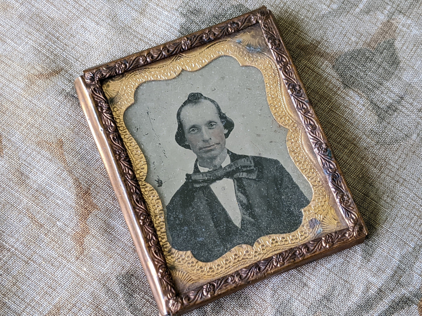 1800s TinType w Case Male Portrait Dr. Seuss Character?? **You know it!!