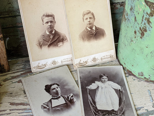 Vintage Cabinet Card Photographs Knight Family Estate