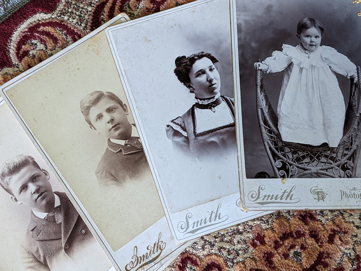 Vintage Cabinet Card Photographs Knight Family Estate