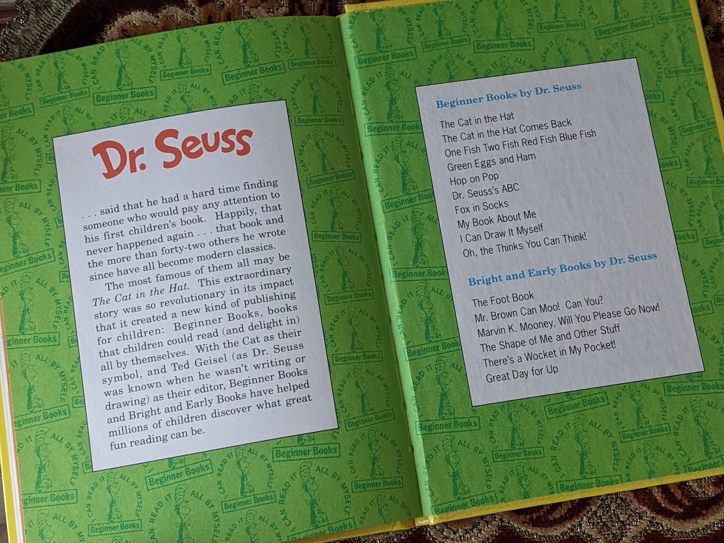 1976 The Cats Quizzer By Dr. Seuss **Original Hardback